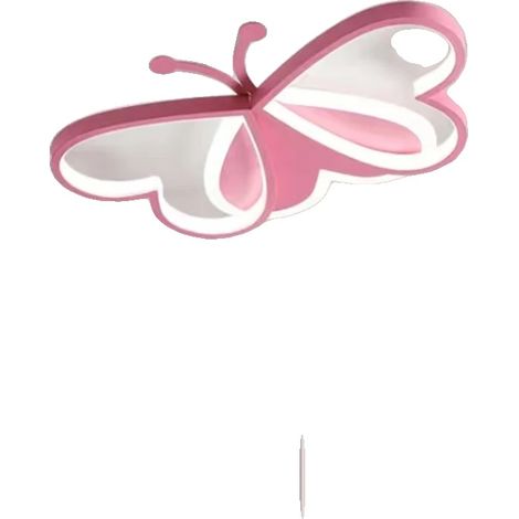 Lustre Papillon 80W LED, 3 Modes de Couleur, Design en Aluminium et Acrylique Rose, Parfait pour Chambre et Salon, 220V (1/5)