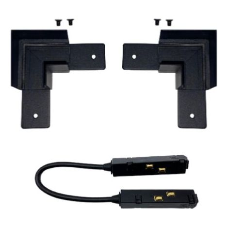 Connecteur Angle 90° pour Rail Magnétique en Saillie Noir + Conn (1/5)
