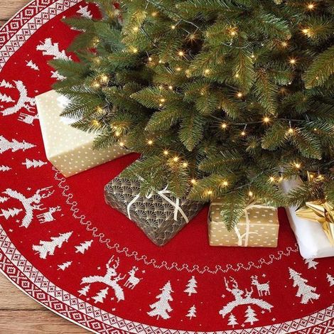 Cache-pied sapin de Noël en tricot - KAGOLOW - 120 cm - 1 pièce (1/5)
