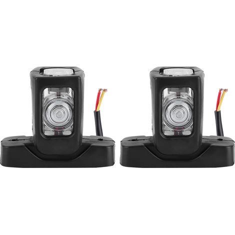 GARRYFIZH Feux de position latéraux étanches rouge ambre blanc 3 couleurs de lumière 4LED universels pour véhicule 10-30V