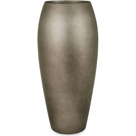 Bac résine synthétique Ø 37 cm H 80 cm Int. bullet métal bronze - dimhaut: H 80 cm - couleur: Cuivre (1/2)