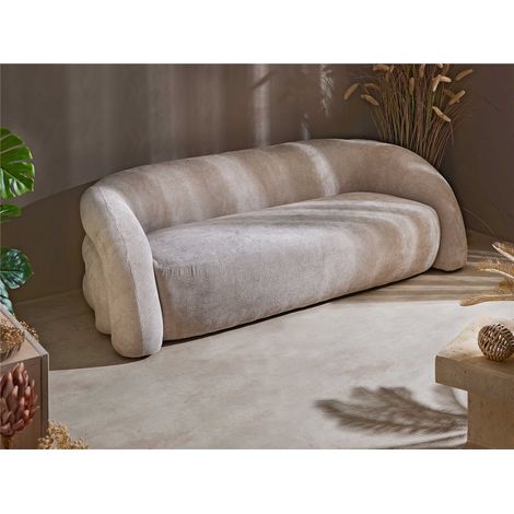 Sofa Khalid Chenilla Gruesa Beige 200X89X60 Cms (1/5)