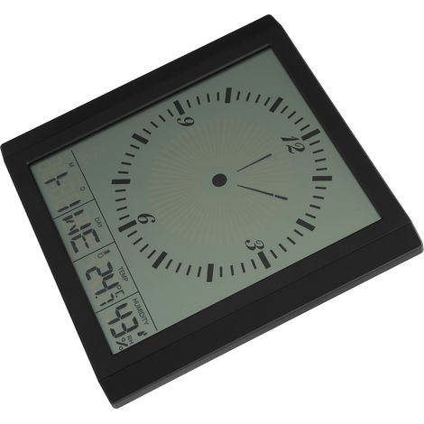Horloge Murale Numérique Grand Écran avec Affichage Température Humidité et Alarme (1/5)