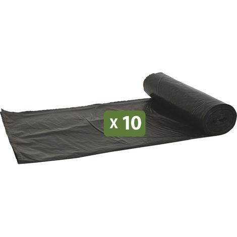 Pack and Move - Lot 10 Grands Sacs Poubelles Résistants Pour Déménagement - 120 L - Sacs Poubelles Pour Gros Volumes