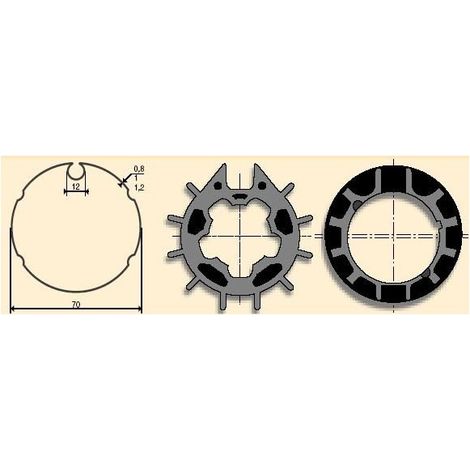Jeu d'adaptation moteur pour LT 50 tube Imbac 70 à goutte somfy