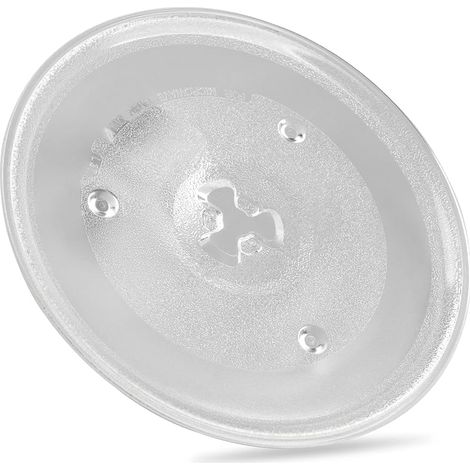 Drehteller für Mikrowelle, 27 cm, Glas, 270 mm, 3 Halterungen 270 mm Glasdrehteller mit 3 Halterungen, passend für Mikrowellen. Nicht universell einsetzbar, bitte Durchmesser und Ständer prüfen. (1/5)