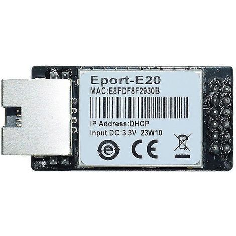 Module embarqué Eport-E20 pour serveur réseau, port série 3,3 V, compatible avec les périphériques IoT (DHCP, TCP, IP, Telnet, Modbus TCP). (1/5)