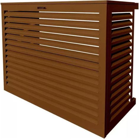 DECOCLIM - Cache unité extérieure en aluminium brun argile taille L - 23AL8003