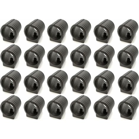 Furniture Glides Plastic Chair Tube Clamp Glides Plastic U-Shaped Chair Leg Clips Chair Leg Clips Round Tube Clips 24pcs (25mm) (1/5)