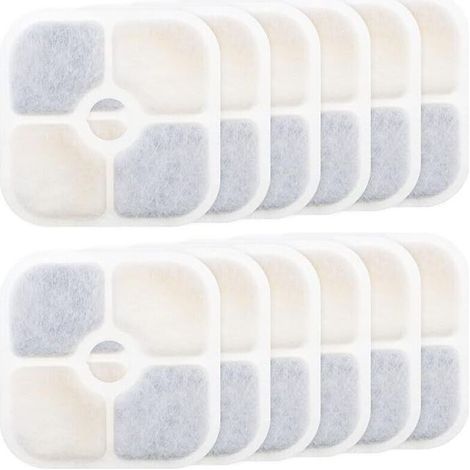 Filtres de fontaine à eau 12 pièces - pour Catit PIXI 43717 - Filtre à charbon actif - Haute qualité - Purifiant - Recharge - Filtres de fontaine pour animaux de compagnie - Rectangle - Fontaine pour (1/5)