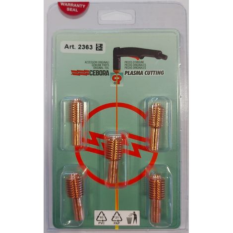 CEBORA 2363 ELETTRODO DI RICAMBIO TORCIA CP 70C MAR ELETTRODI CONFEZIONE 5 PZ (1/4)