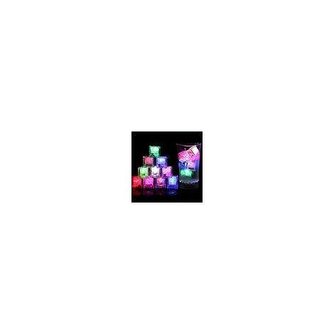 18 Pièces Coloré Flash Ice avec Capteur Glaçon Lumineux Led éTanches et Réutilisables Cube Lumineux Bain pour Décoratifs Cocktail Tour à Champagne Piscine Fête (1/5)