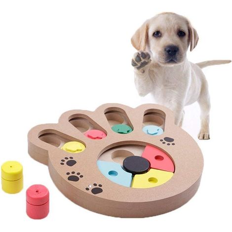 Jouet interactif pour chien, jeu de cache-cache avec distributeur de croquettes, idéal pour stimuler l'intelligence des animaux de compagnie. (1/4)