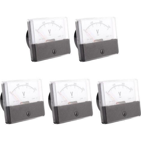 5X Rectangle VoltmÈTre DH670 de MÈTre de Panneau de Tension Analogique de Mesure de CA 0-300V (1/2)
