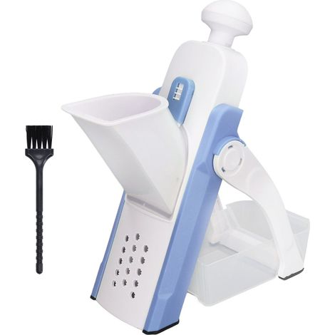 Coupe-Légumes Compact et Lavable, Hachoir à Fruits Portable pour Cuisine Maison ou Restaurant, Bleu (1/5)