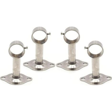 Tringle à rideau,4 Pièces Support Tringle à Rideau, Support Mural Support Tringle à Rideau, Utilisé pour Installer Tringles à Rideaux au Plafond et également Utilisé pour Installer des Tringles à Vête (1/4)