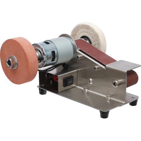 Ponceuse à bande, Vitesse réglable, Utilisation polyvalente, Rouge (1/2)
