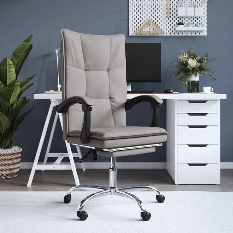 Fauteuil Relax inclinable - Chaise de Bureau inclinable Taupe Tissu -BV33259 (1/5)