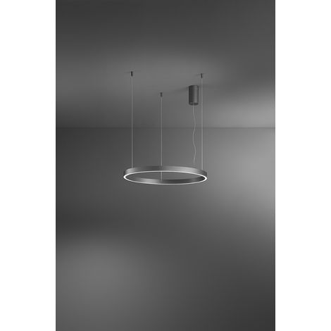 Suspension Led 72W, Structure En Métal Gris Métallisé, Diffuseur Silicone, Design Moderne Et Dimmable, Ip20 - Perenz Luminaire Contemporain (1/3)