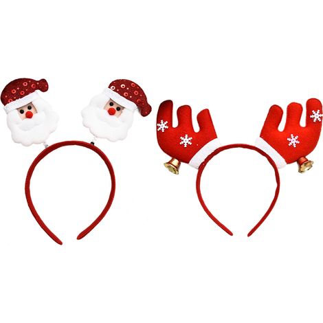 1 Serre-tête Noël, tissu et plastique résistant, design mignon, sans arête vive, pour femmes hommes enfants (1/5)
