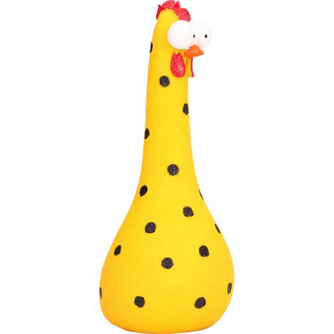 Statue de poulet à long cou, Microlandschaft, statue d'animal en résine fabriquée à la main pour la décoration de jardin et d'espace vert, jaune (1/5)