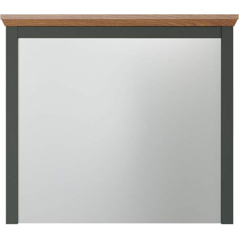 Miroir rectangulaire 77x6x68 cm vert sapin et naturel - NUVEM (1/5)