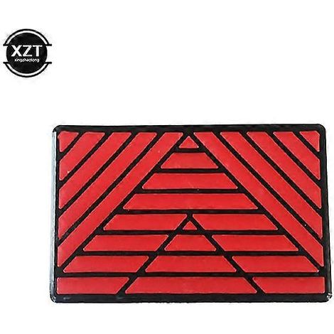 Tapis de sol universel en PVC pour voiture, 1 pièce, protection talon/pied, 25 x 15 cm, rouge. Accessoires pour tapis de sol de voiture. (1/5)