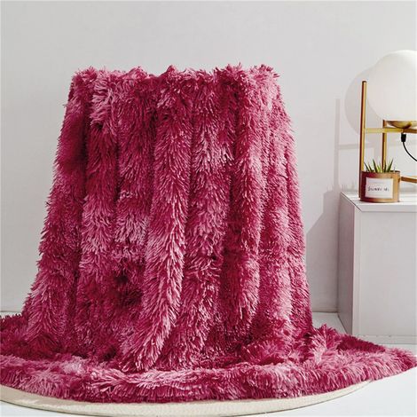 Couverture Peluche - 130 x 160 cm - Microfibre Polyester - Pour Canapé Lit Chambre - 1 Pièce (1/5)
