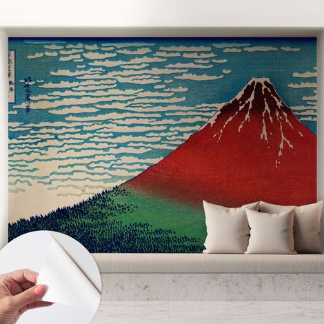 Papier peint adhésif décoratif pour chambre et salon Design moderne à poser facilement La montagne rouge 208x146 cm (1/5)