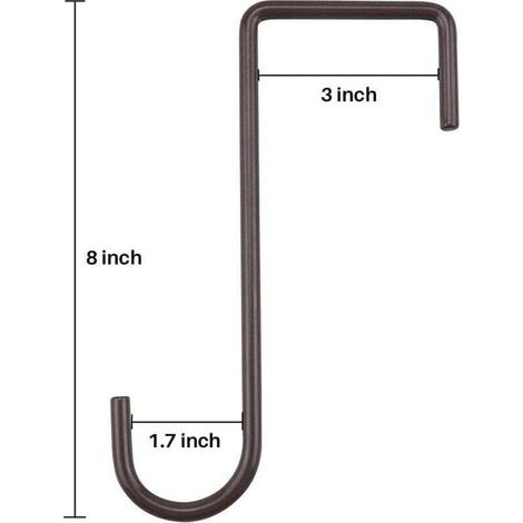 Lot de 6 Crochets de Clôture en Acier pour Clôtures, Intérieur et Extérieur, Lampes Suspendues, Plantes, jardinières. (10226955) (1/4)