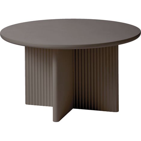 Table basse ronde 80x45 cm gris foncé - ASKO (1/3)
