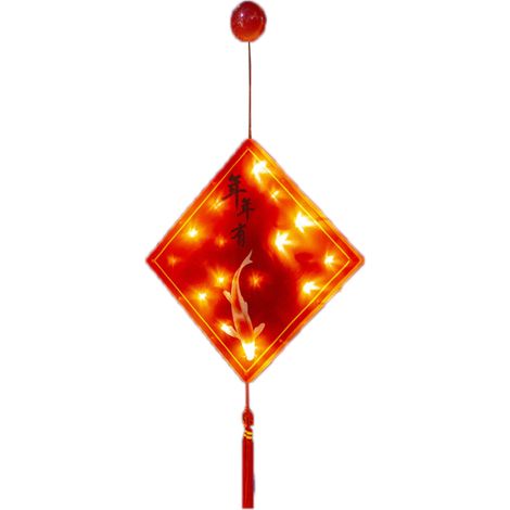 Rote LED-Laterne, Dekoration zum Chinesischen Neujahr, Glücksbringer, Frühlingsparty, Schlafzimmer (1/2)