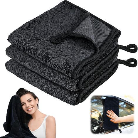 Microfiber Cloths, 40x60cm Absorbent, Double-Sided Cleaning Cloths, for Bathroom, Car, Home (1/5)