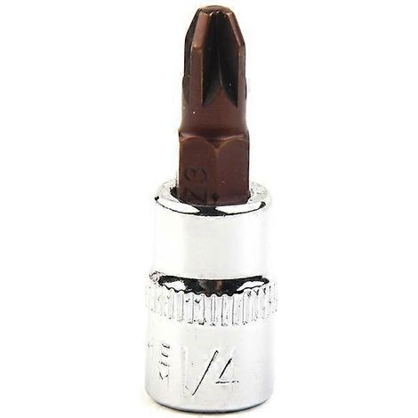 Jeu de 6 tournevis cruciformes 1/4" en acier chrome vanadium PH1 PH2 PH3 PZ1 PZ2 PZ3, avec clé à main. (1/4)