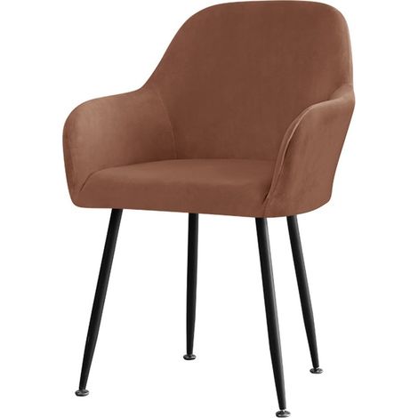 Housse De Chaise - Velours Extensible - Pour Chaise À Dossier Haut - Usage Maison Hôtel Restaurant - 1 Pièce (1/5)