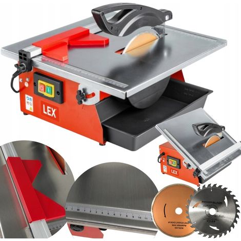Sega da banco, tavolo da taglio per piastrelle, pannelli di legno, 2 lame (1/5)