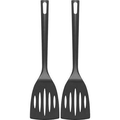 Set mit 2 flexiblen Nylon-Spateln mit Schlitzen, BPA-frei, antihaftbeschichtet, hitzebeständig, spülmaschinenfest (1/5)