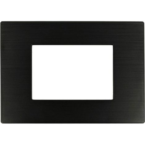 Placca Dynamic 503 3M Moduli Tecnopolimero Satinato Colore Nero Compatibile Con Bticino Axolute (1/2)