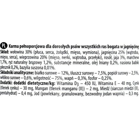 Dolina Noteci Premium Adult Agnello Cibo umido per cani Lattina 24x400g (1/3)