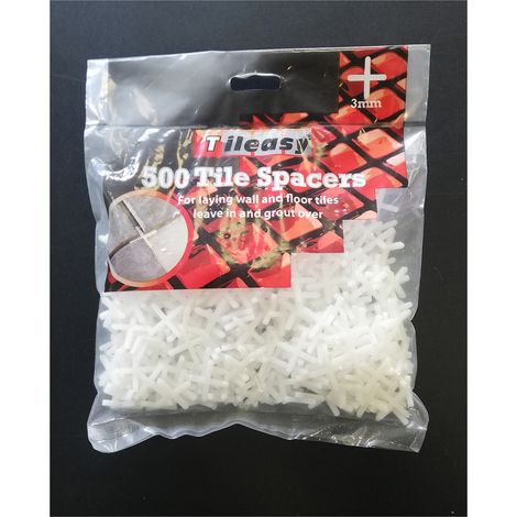 Tileasy Bag of 500 3mm Tile Spacers - LS500/3MM