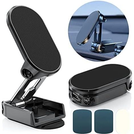 Support magnétique pour téléphone voiture – Pliable multifonction – Aimant universel – Base pliable à 360° – Compatible avec iPhone, Samsung et tous smartphones (1/5)