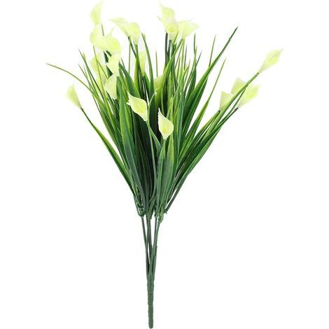 Fleur Artificielle Décorative Réaliste pour Salon Mariage Orange Jaune Élégante (1/5)