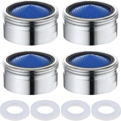 Lot de 4 Mousseur Robinet M22 Laiton et Filtre ABS, Aérateur Economiseur d'Eau Anti-Éclaboussures (1/5)