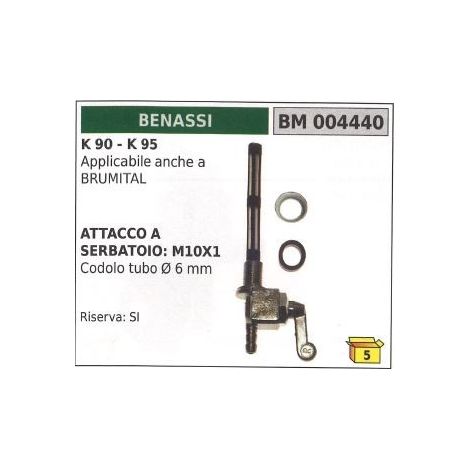Rubinetto carburante BENASSI motocoltivatore motozappa fresa 004440