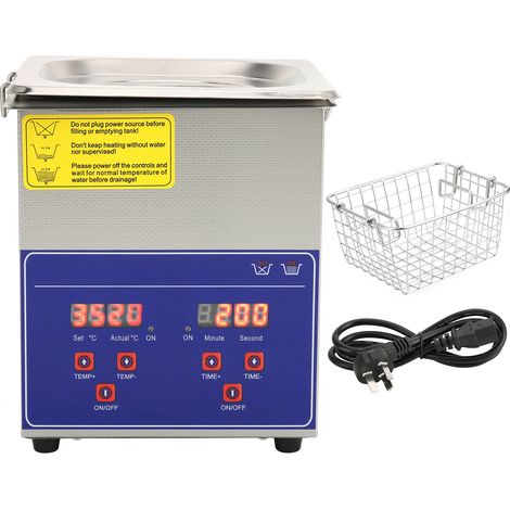 Nettoyeur ultrasonique industriel 2L acier inoxydable numérique avec minuterie chauffante PS-10AAU 220V (1/5)
