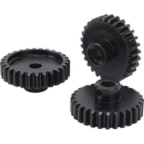 Pignon en acier noir M1.5, pignon de 8 mm réduisant le bruit, kit d'engrenages pour moteur de voiture télécommandée proportionnelle 1/5, 1/8 et 1/10, 28 dents (1/5)