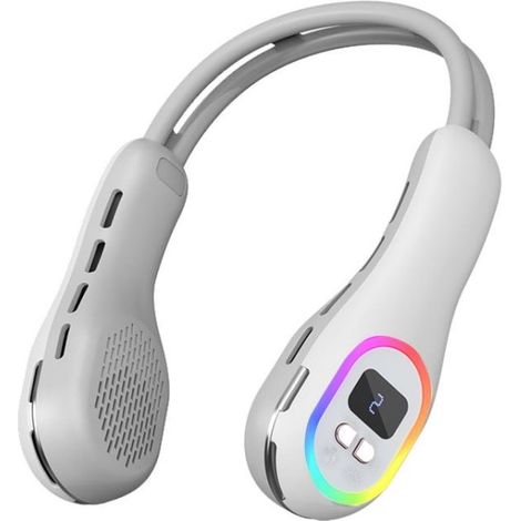 Ventilateur de cou pliable et portable pour sports de plein air, sans pales, rechargeable par USB (1/5)