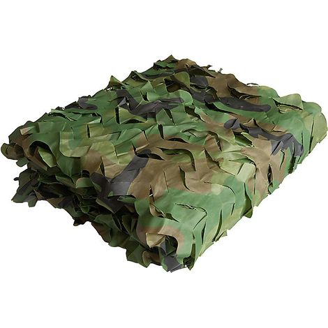 Filet de camouflage, filet de camouflage, filet de camouflage de chasse, pour la décoration, protection solaire, chasse, 5x5m (1/5)