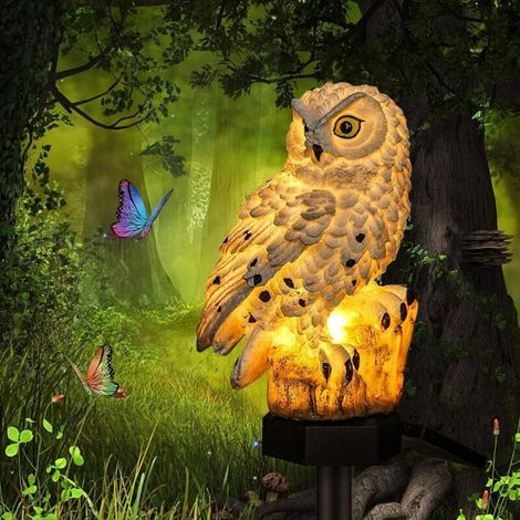 Owl Solar Lights for Outdoor and Garden - Waterproof LED Owl Lawn Lamp - Creative Night Light for Patio, Yard, Party Decoration (1/5)