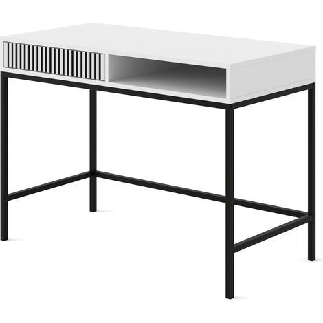 Schminktisch RAVENNA F 112x50 cm Schreibtisch Konsole mit Schublade mattweiß